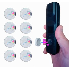 B BachVibes Set of Magnetic Mounts for Remote Control, Phone, Router, Power Strip and TV Remote Organizer No Drilling Required, White 8