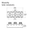 Musiclily Pro 42mm Steel Guitar R2 Locking Nut String Lock