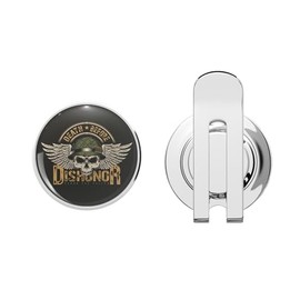 BKR Graphics Sailor Skull Crossbones Submarine Force Blk Golf Hat Clip with Magnetic Ball Marker