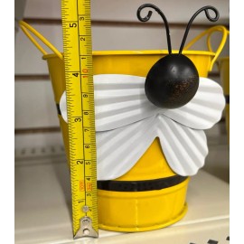 2- Garden Decorative 3D Metal Bee Buckets
