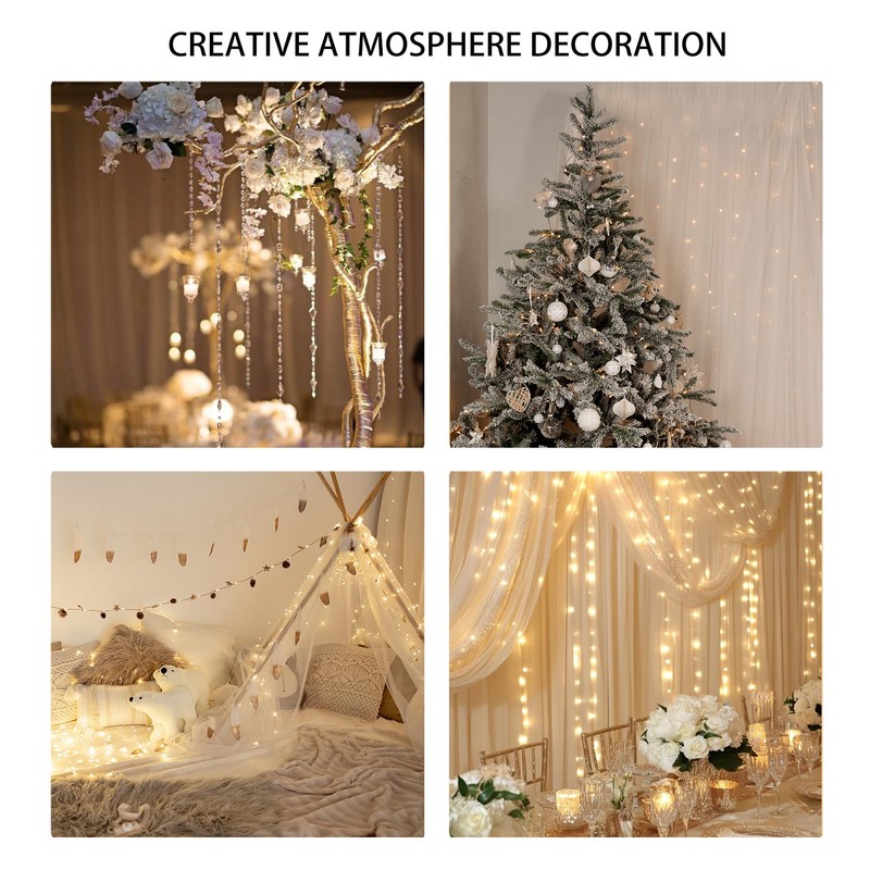 Diamond Beads String Strand with Fairy Lights Battery Operated -