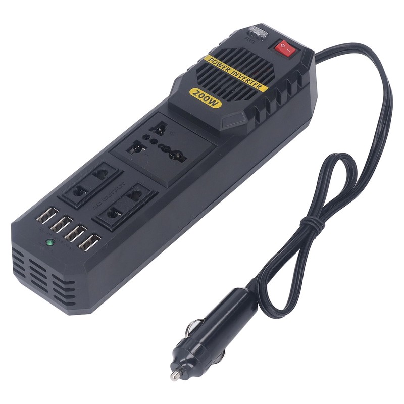 Car Power Inverter 200W 12V to PWM Modified Sine Wave