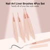 LEDSUUEI Nail Art Liner Brushes（Gold）