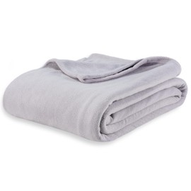 Berkshire Blanket Microfleece Twin Size Bed Blanket Chateau Gray,Lightweight Soft Breathable Plush Micro Fleece Blanket for Bed Couch Sofa,60x92 Inches