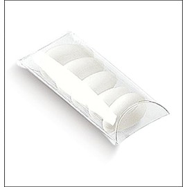 PuntoCasaStore 25 Boxes of PET Tubes Transparent 3 x 2 x 7.5 cm Wedding Favours Christening Graduation Plastic Place Cards