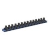 Sealey Sr1414 Socket Retaining Rail with 14 Clips Aluminium 1/4Sq