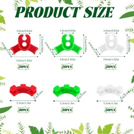 Pack of 150 Plant Benders Lst Clips Red Green White 90 Degree Low Stress Training Clips Plant Clips Bending Plants Training Clips for Bending Plant Rhizomes Change Growth Direction 2 Sizes