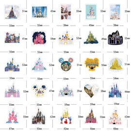 63Pcs Land Stickers Pack, Cartoon Aesthetic Vinyl Waterproof Sticker Decals for Water Bottle,Laptop,Phone,Hard Hat,Skateboard,Scrapbooking,Bumper for Kids Teens Adults