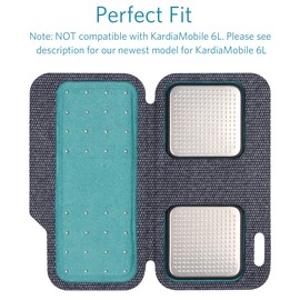 Carrying case for Kardia Mobile EKG Monitor - Travel Kardia Case Fits in Pocket, Features Magnetic Closure to Keep Kardia Device Safe On The Go, NOT Fit KardiaMobile 6L,Dark Blue
