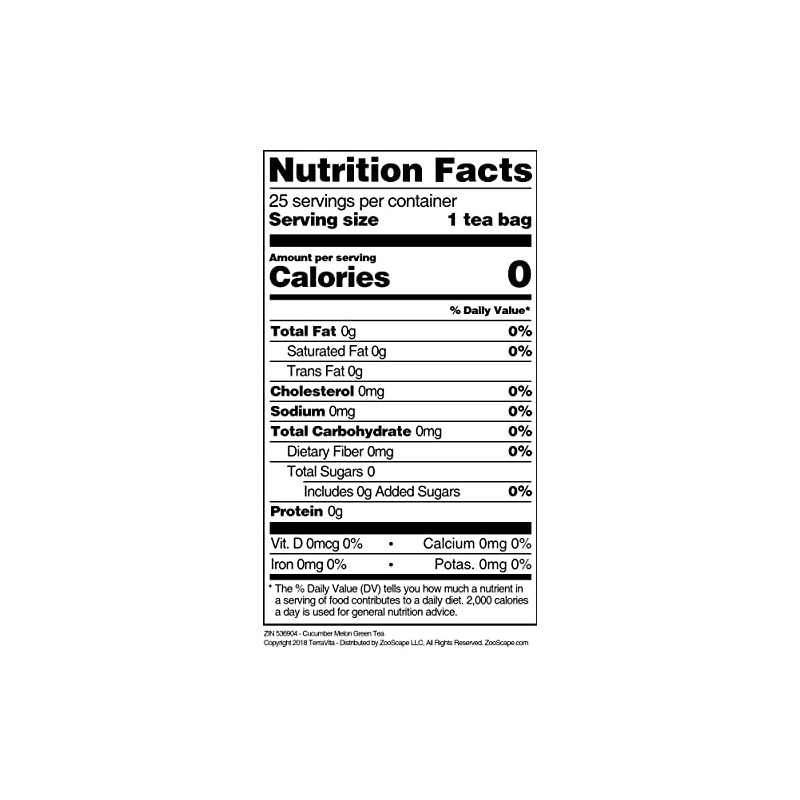 Cucumber Melon Green Tea (25 tea bags, ZIN: 536904)