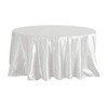 KS LINENS White Satin Round Tablecloth 90"