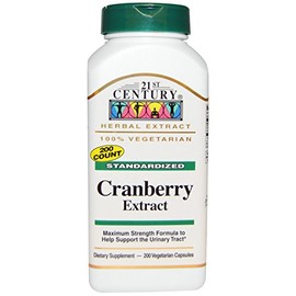 21st Century, Cranberry Extract, Standardized, 200 Veggie Caps - Pack of 2