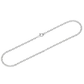 NKlaus 12547 Women's Designer Bracelet 925 Sterling Silver 26 cm Double Anchor Chain, Sterling Silver