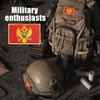 JBSJBS - Parches bordados de la bandera de Montenegro, parches