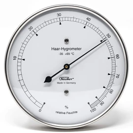 Hair-Hygrometer, made of metal