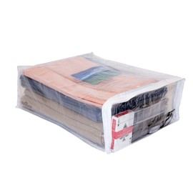 Clear Vinyl Zippered Storage Bags 12 x 15 x 5 Inch 5-Pack