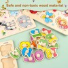 URHRHU Pack of 3 Wooden Puzzles Animals Insects Numbers Baby