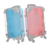 NOLITOY 2pcs Mini Rolling Suitcase Candy Box Plastic Luggage Storage