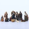 Nativity Scene Figurine Set Hand Painted Cute Sheep Donkey Cow