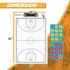 HIGHRAZON Magnetic Basketball Coaches Clipboard, White Double-Sided Dry Erase Coach