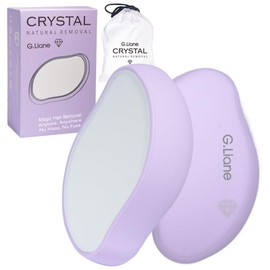 G.Liane Crystal Hair Eraser,Painless Glass Hair Removal Device,Magic Crystal Hair Remover Stone,Reusable Epilator for Women and Men (Purple)
