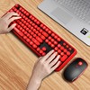 FOPETT Wireless Keyboard and Mouse Combo, 104 Keys Full-Sized 2.4