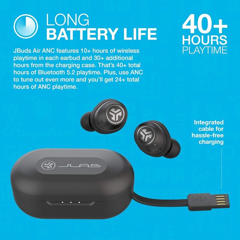 JLab JBuds Air ANC True Wireless Earbuds Black