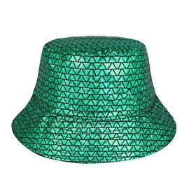 Manfnee Rave Bucket Hat for Men Women Waterproof Rain Hat Metallic Hip Hop Hat Wide Fishing Hat Sun Hat, B2
