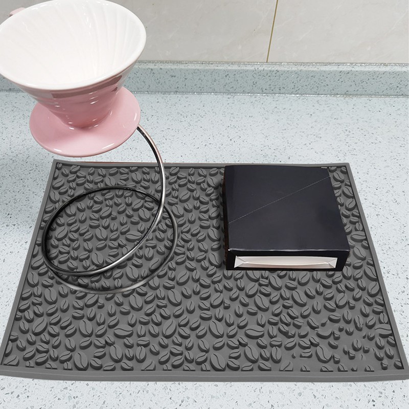 Non Slip Cup Mat Coffee Bean Design Desktop Bar Counter