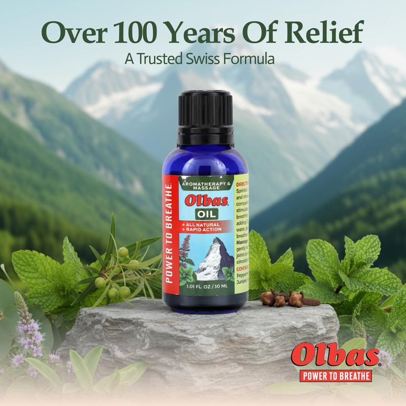 Olbas Massage and Aromatherapy Oil, 1.01 Fl Oz,Body Massage Oil,