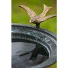 Evergreen Hummingbird Metal Bird Bath Bowl with Stand - Heavy