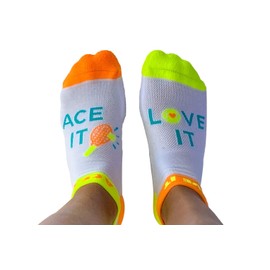My Soxy Feet Athletic Performance Ankle Socks-Bright & Fun Running Socks with Motivational and Inspirational Design (40-Love, M/L (W 8.5-11.5, M 7.5-10.5)