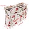 Woven Fabric Storage Bag with Wood Handle Exquisite Practical Knitting