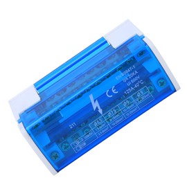 Caja de Distribución de Terminales, Bloques de Tiras de Termina les de Tornillo Riel DIN Caja de Conexiones Eléctricas Monofásica de 2 Niveles 0 Cables Cobre, Bloques de Termina les