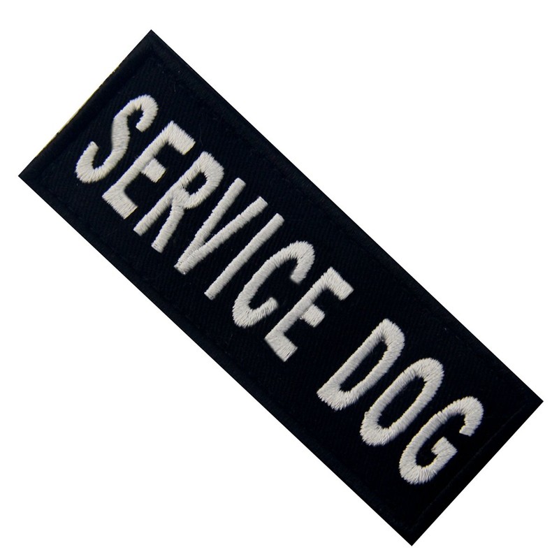 Service Dog Vests/Harnesses Emblem Embroidered Fastener Hook & Loop Patch,