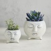 47th & Main Speckled White Glazed Ceramic Planter Pot with