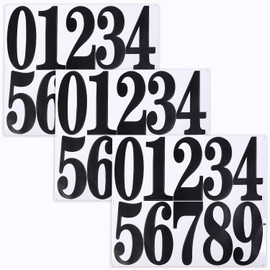 Number Stickers Alphabet Stickers Large Stickers Waterproof Number Stickers Labels (4" Numbers Black)