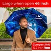 TUMELLA Flip-proof Inverted Travel Umbrella, Small Strong but Light Portable