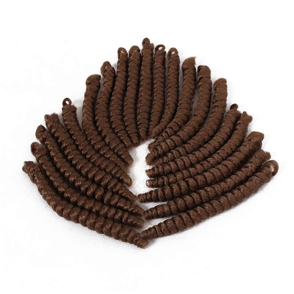 3 Packs Eunice Hair Synthetic Toni Curl Crochet Braids Short Braiding Hair Spiral Curls Jamaican Bouncy Twist Hair Extensions 20 Strands/Pack(20 inch toni, #27)