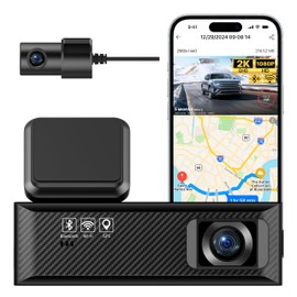 Miofive Dash Cam Mini 2, 2K+1080P FHD, Built-in Wi-Fi 6 & GPS, Smart Dash Camera for Cars with G-Sensor, Loop Recording, and Parking Monitor – Speed Camera Alert (UK) – Car Speed Limit Warning System