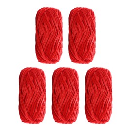 5 Pack Super Soft Chenille Velvet Yarn Knitting Wool Thick Warm Crochet Knitting Yarns for Art Knitting Doll DIY Bag Sweater Crafts 500 g