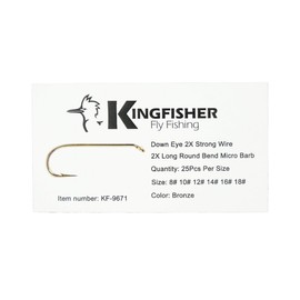 Kingfisher Fly Fishing 9671 Standard Nymph Fly Tying Hook Micro Barb