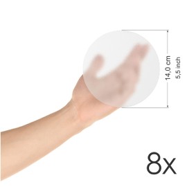 Anti-collision stickers to prevent people or birds from hitting window glass, choice of colours (8 pieces round, diameter: 14 cm)