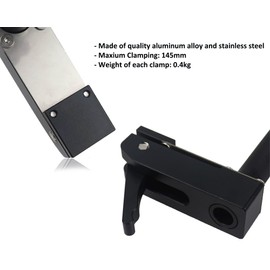 2 Pieces Extra Large MFT Retaining Clamps, Desktop Quick Hold Clamp, Adjustable Quick Fixed Clamp, Aluminium Alloy Tabletop Quick Clamps for Wood Carving, Milling, Grinding (20 mm)