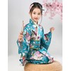 CRFASIBE Japanese Traditional Dress Kimono Robe for Kids Girls Yukata