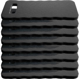 8 Pack Garden Kneeling Pad, Black Thick Foam Knee Pads for Gardening, Waterproof Kneeler Mat for Yoga, Cleaning, Prayer and Exercise, 15.75x6.9x0.63 Inch