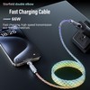 LED Light Up USB C Charging Cables 2Pack 5ft Rotating