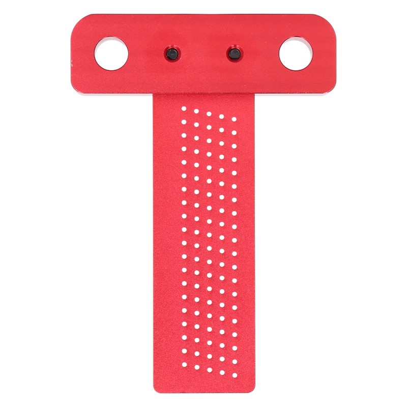 Woodworking Scriber T Square Ruler 100mm Aluminum Alloy Hole Positioning
