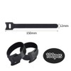 100Pcs Reusable Cable Ties - Adjustable Cable Straps, Black Hook