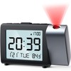 MeesMeek Projection Alarm Clock for Bedroom: Digital LCD Clock with